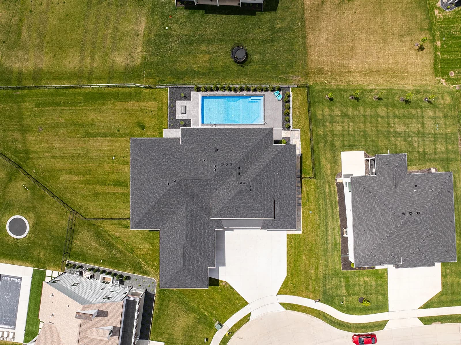 3856 NW 177th Ct — top-down aerial with pool