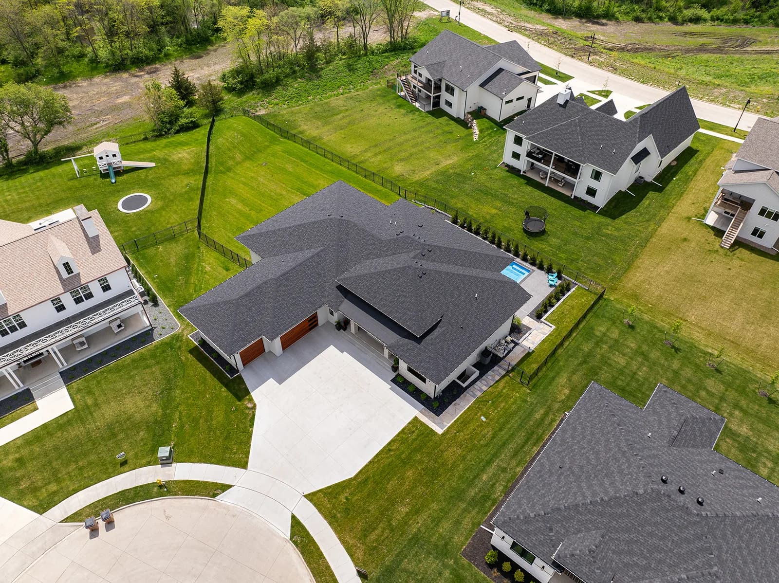 3856 NW 177th Ct — rear aerial with pool