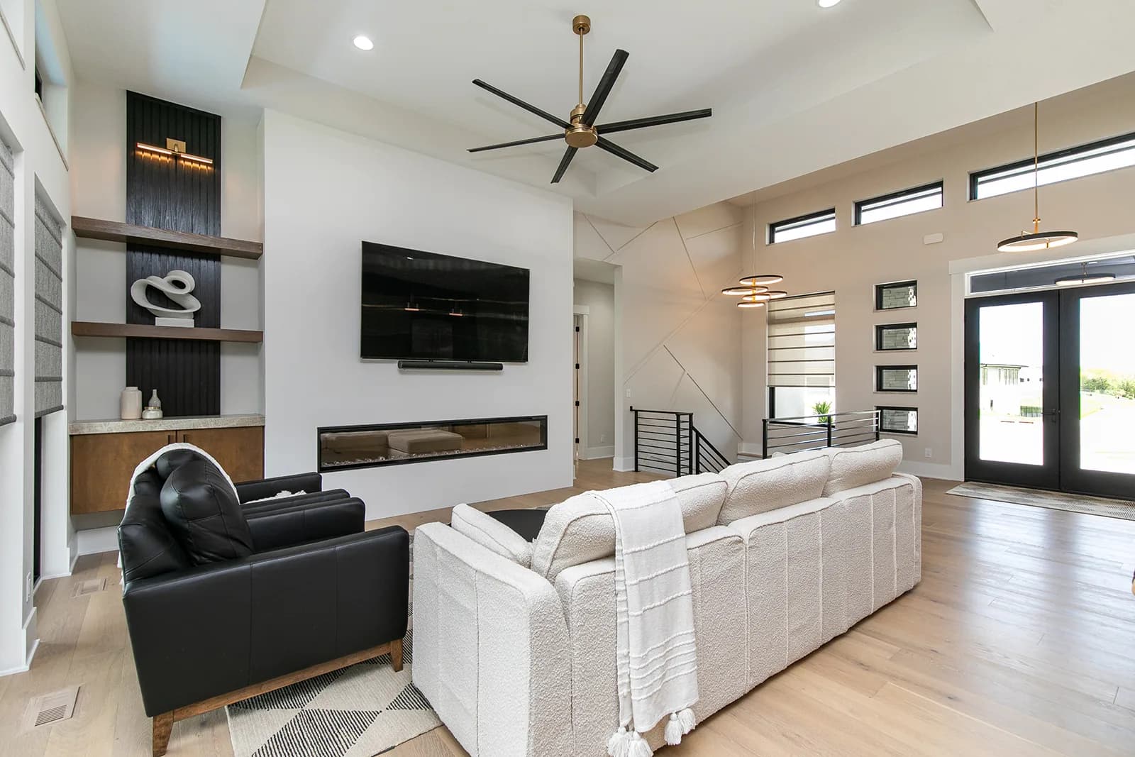 3856 NW 177th Ct — main living room with fireplace