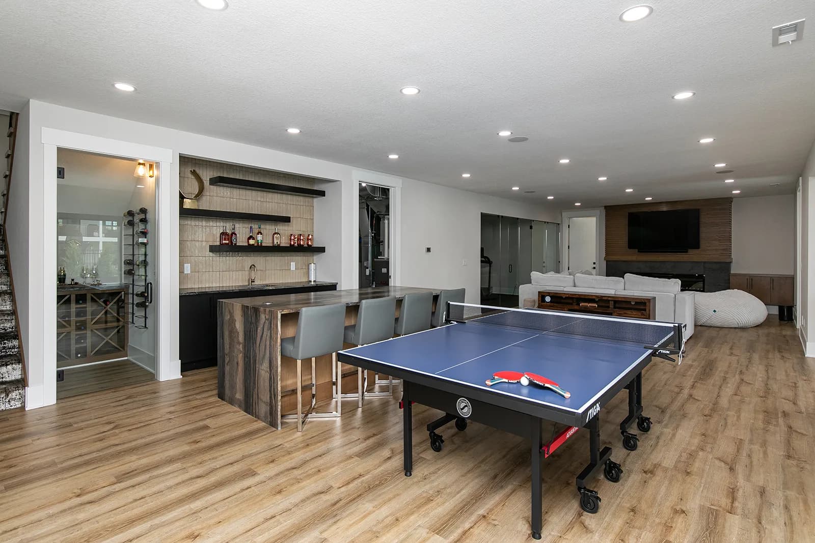 3856 NW 177th Ct — basement bar and game area