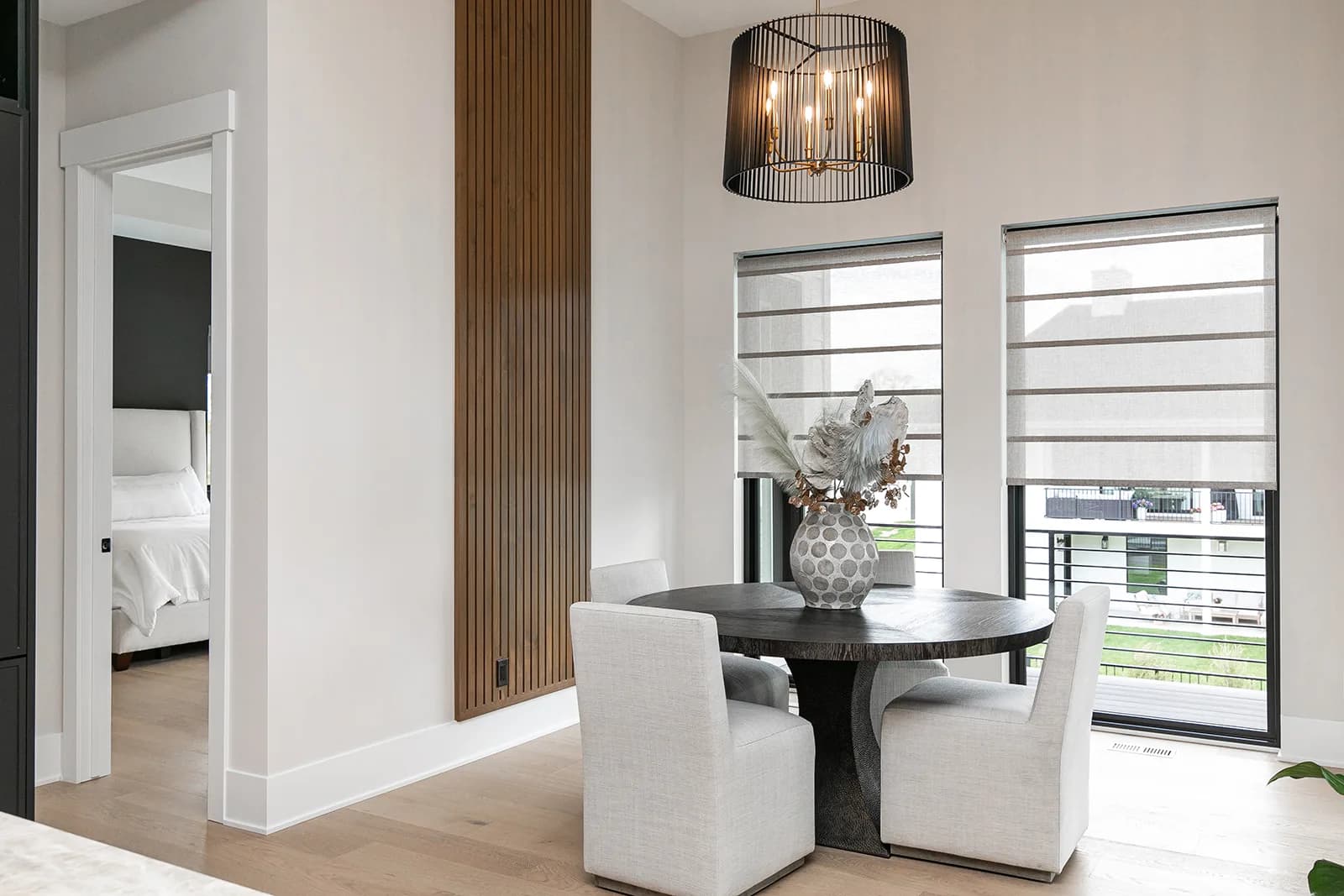 3856 NW 177th Ct — dining nook with slat-wall accent