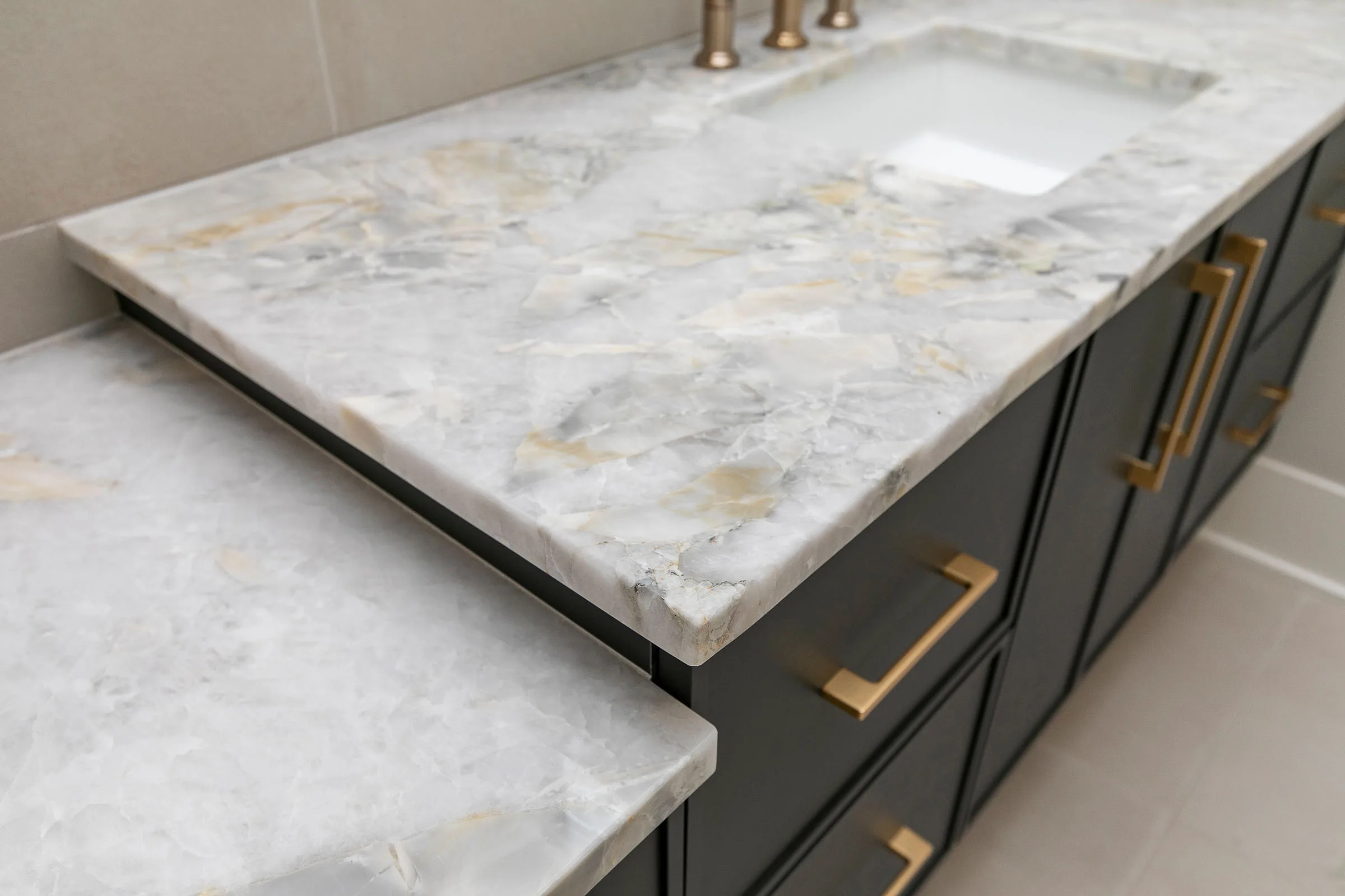 Forest Pointe — marble vanity detail