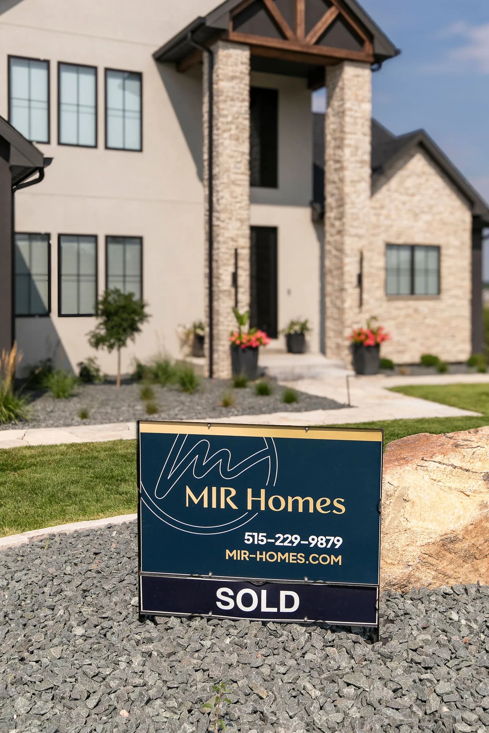 Forest Pointe — SOLD — MIR Homes sign out front
