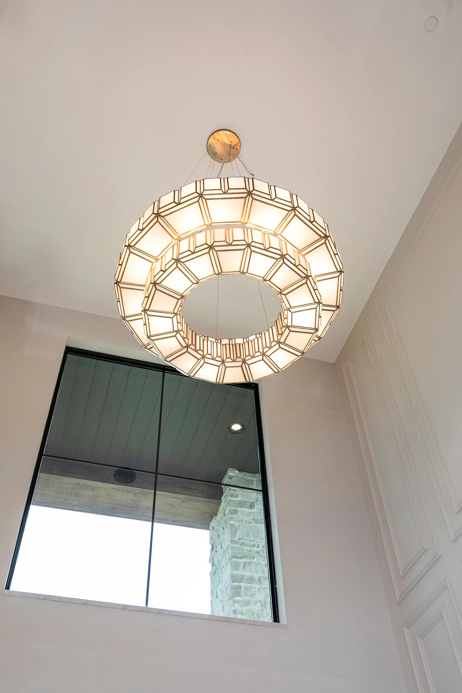 Forest Pointe — two-story foyer chandelier
