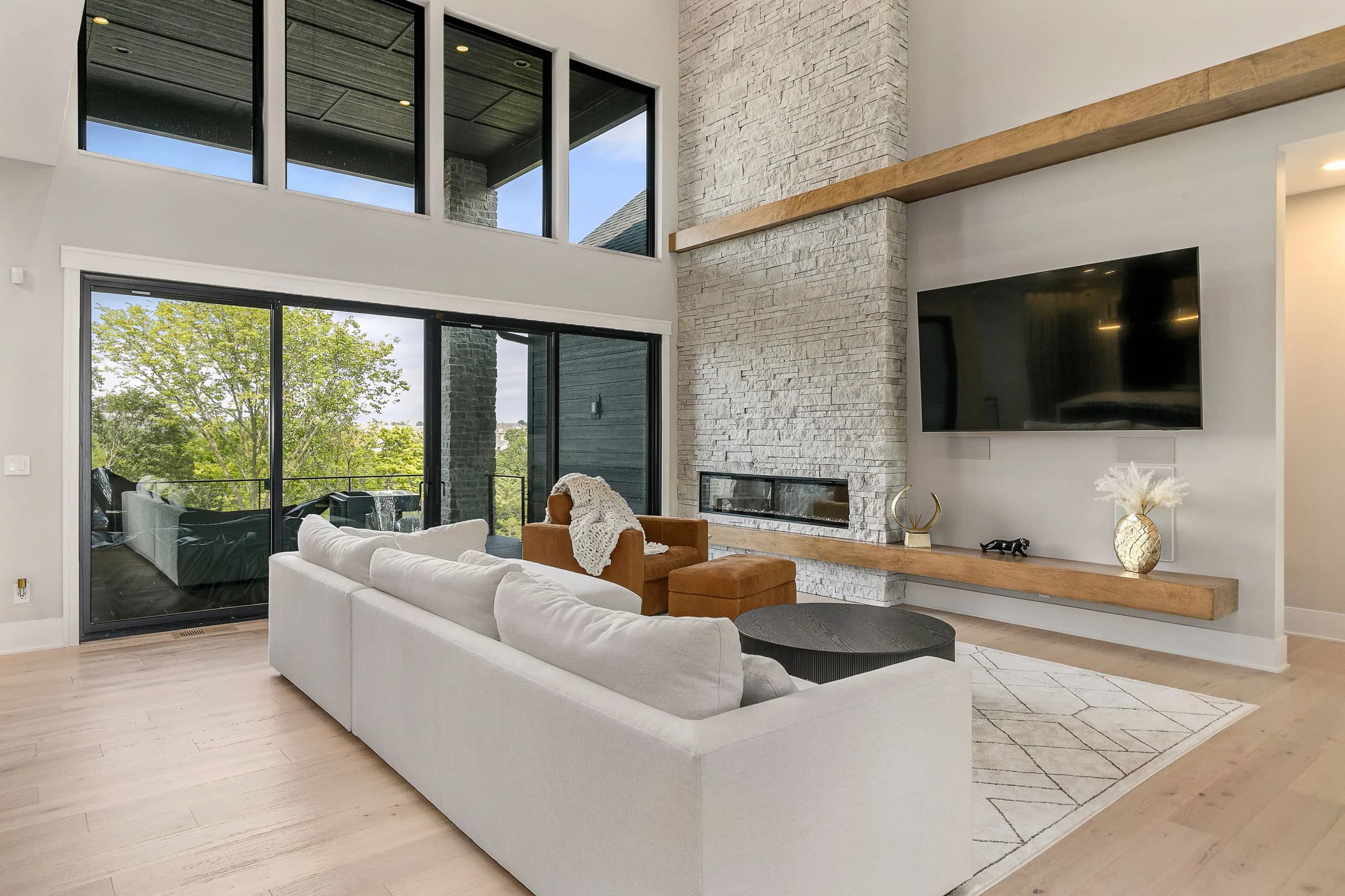 Forest Pointe — great room toward the media wall