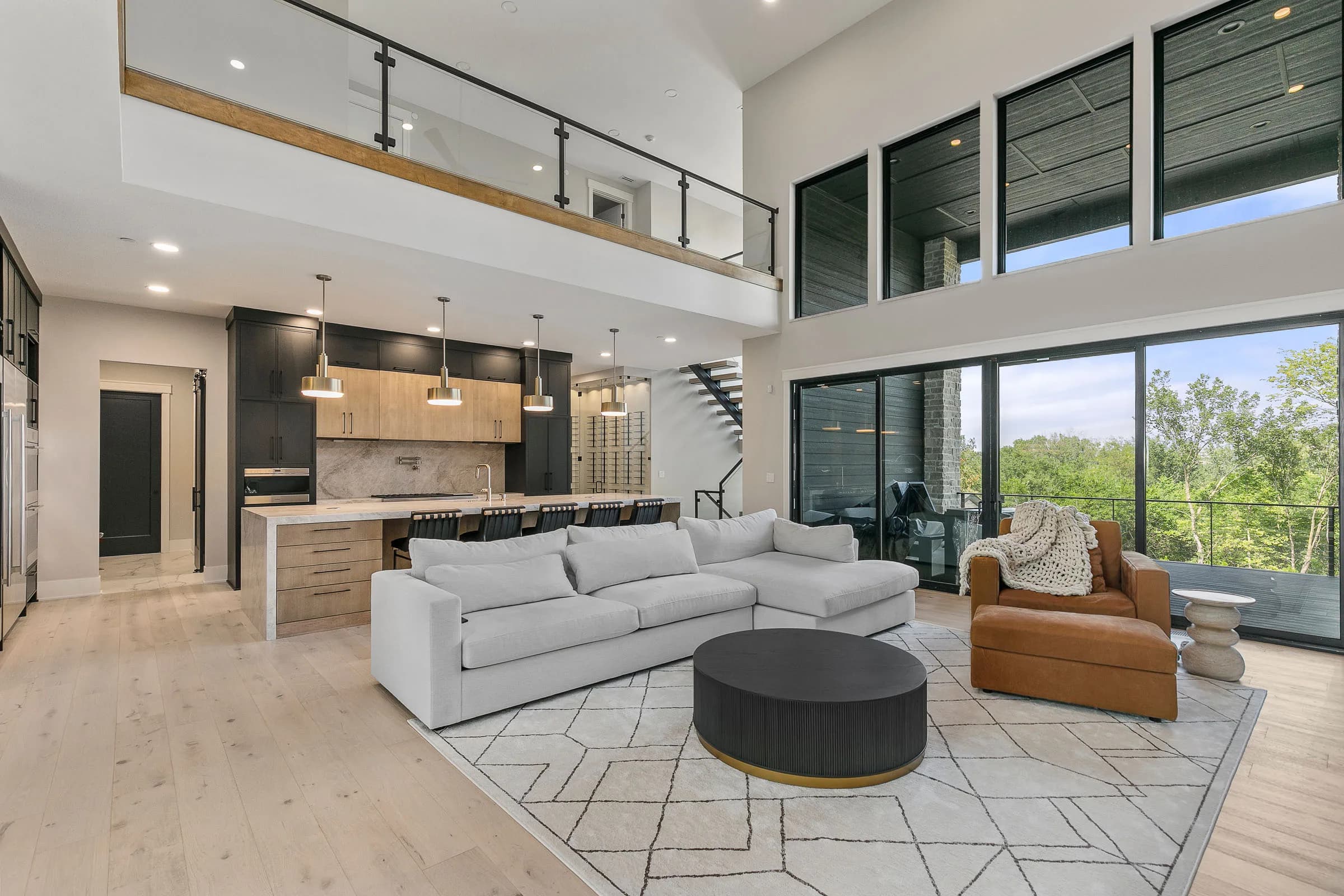 Forest Pointe — great room beneath the loft