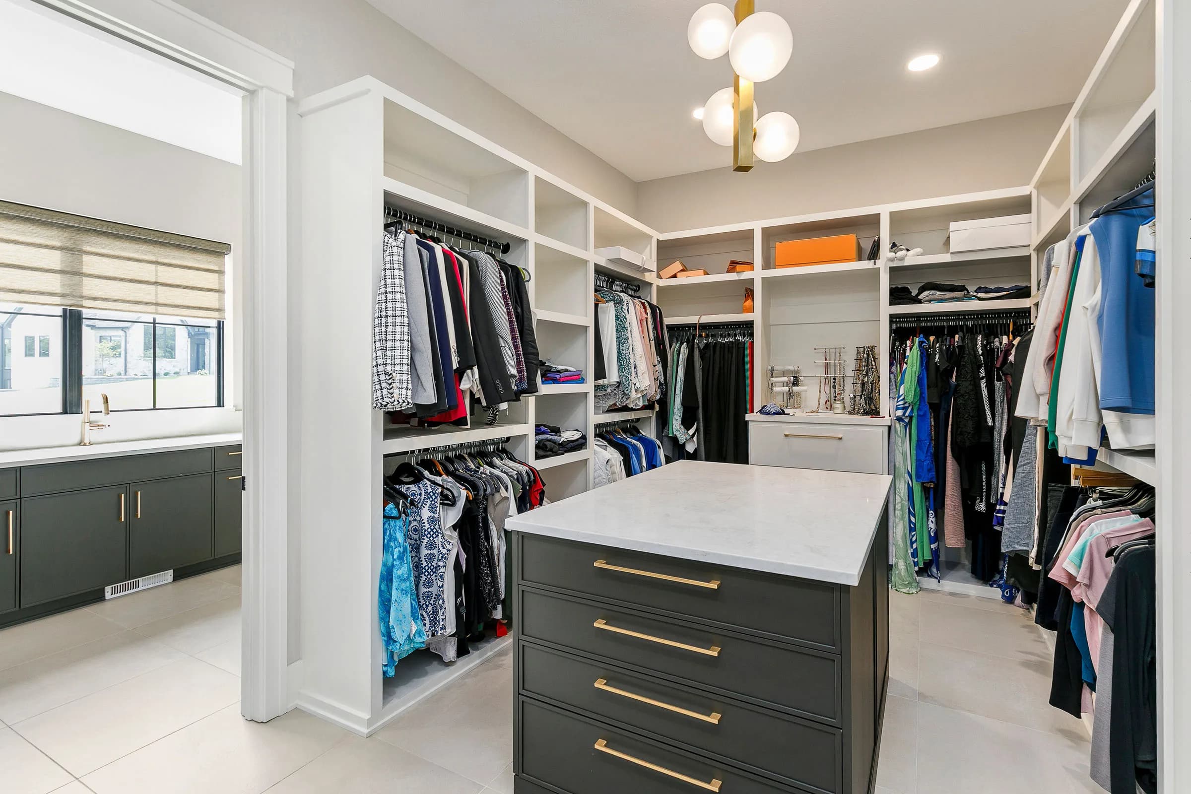 Forest Pointe — walk-in closet with center island