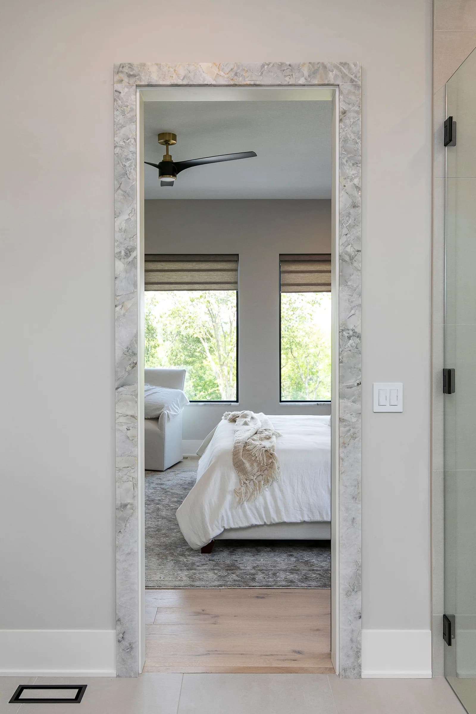 Forest Pointe — full-length mirror into the bedroom