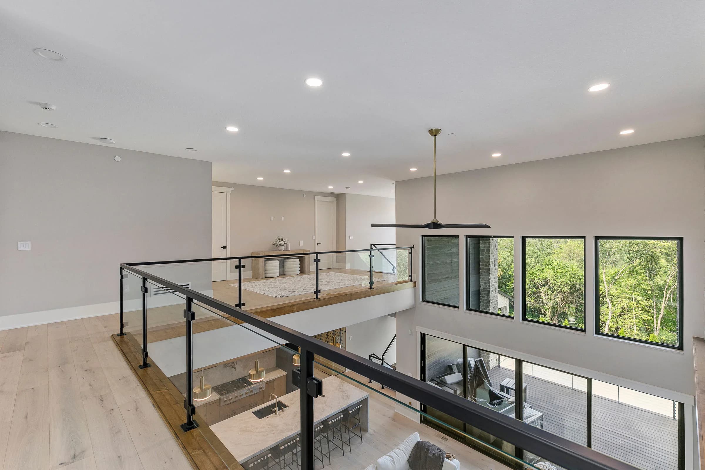 Forest Pointe — loft rail over the great room